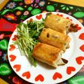 komutatata's cooksnap of when they made ＊おからリメイク：魚ニソで挟む焼き春巻き.