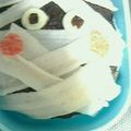 モコ０８０５'s cooksnap of when they made ハロウィンミイラ弁当（キャラ弁）（幼稚園.