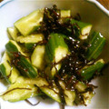 ちょこてぃあら's cooksnap of when they made 簡単♡きゅうりと塩昆布の3分おつまみ.