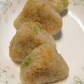 Ri Sa's cooksnap of when they made 天かすdeタヌキにぎり.