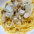 崖っぷち歩's cooksnap of when they made 鶏肉としめじのクリームパスタ.