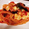 のり1017's cooksnap of when they made 無敵！ナスとモツァレラのトマトパスタ.