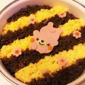 マダムクミ's cooksnap of when they made キャラ弁＊型抜きで簡単ごろりんくまちゃん.