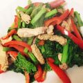 andy7034's cooksnap of when they made 豚肉のさっぱり★マスタードリーフ炒め.