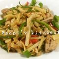 papikun's cooksnap of when they made 青椒牛肉絲（チンジャオニューロースー）.