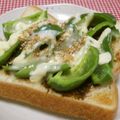 ぽんずー's cooksnap of when they made ピーマン大きめトースト⑦　~海苔わさび.