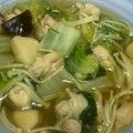 クックTZ9J0I☆'s cooksnap of when they made ちんげん菜ときのこのあっさり鍋♪.
