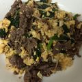 レモンティーコ's cooksnap of when they made たまご・牛肉・ほうれん草のオイスター☆☆.