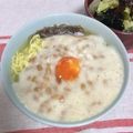 gomadachs's cooksnap of when they made 納豆と生たまご入りスタミナ塩らーめん.