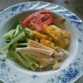 チビ太のおでん's cooksnap of when they made ゆで鶏のせた冷やし中華.