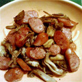 とよぷよ1129's cooksnap of when they made 超うまい！舞茸とウインナーの炒めもの！！.