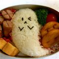 CHESOTASO's cooksnap of when they made ハロウィーンのおばけちゃん弁当.