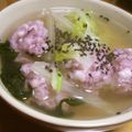 marilin36's cooksnap of when they made ★柚子こしょう入り★いかだんごのお吸い物.