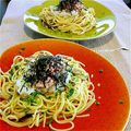 ゆずゴーヤ's cooksnap of when they made ツナとしめじのおろしスパゲティ.
