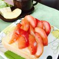らんぴん's cooksnap of when they made 甘煮りんごのカスタードトースト.
