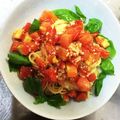 あいぼんば〜's cooksnap of when they made トマトとバジルの冷製パスタ.