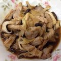 maronpu's cooksnap of when they made 霜降りひらたけと豚肉のスタミナ炒め♪.
