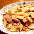 ミドリのうさぎ's cooksnap of when they made カブと油揚げの白だし生姜炒め♪カブの葉も.
