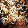 Wolfe's cooksnap of when they made 野菜の皮・出がらし昆布のキンピラ.