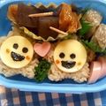yuzuokaki's cooksnap of when they made キャラ弁七夕に簡単！織姫と彦星のおにぎり.