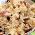 超ずぼらママ's cooksnap of when they made 簡単！絶品！きのことベーコン炊き込みご飯.