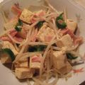 カバゴン's cooksnap of when they made もやしと豆腐のマヨネーズ炒め☆カレー味.