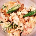 rinsworld's cooksnap of when they made 残り物ローストチキンとオクラの胡麻マヨ.