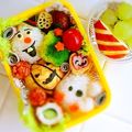−MON−'s cooksnap of when they made ハロウィン キャラ弁＊オランタンなオラフ.