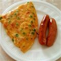 vegeking's cooksnap of when they made ミックスベジタブルで簡単チーズオムレツ★.