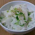 punipon's cooksnap of when they made 葉っぱごとカブご飯.
