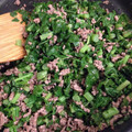 Madoka99's cooksnap of when they made 大根使い・part1大根葉の挽き肉炒め.