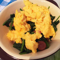 SaKixRiCo's cooksnap of when they made ほうれん草とたまごの炒めもの.