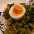 まお＆リブ's cooksnap of when they made セロリの葉のカレー風味そぼろご飯.