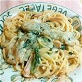 うめぼしだいすき's cooksnap of when they made 牡蠣とホーレン草のホワイトスパゲティ.