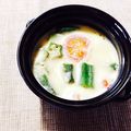 maeとも's cooksnap of when they made 夏こそレンジ✧トマトとオクラの茶碗蒸し.