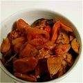 になぱぱ's cooksnap of when they made カフェご飯☆豚茄子の和トマ丼.