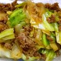 ろでむん's cooksnap of when they made 材料3つ！簡単！キャベツと挽肉の醤油炒め.