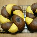 tapioka18's cooksnap of when they made ハロウィンにも♬ツートーンベーグル.