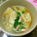 mihamama☆'s cooksnap of when they made 餃子作りで余った具de春雨スープ.