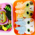 YUKI's cooksnap of when they made 妖怪☆コマさんとこまじろうのキャラ弁☆.