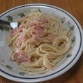黒まめごま's cooksnap of when they made 簡単ランチ☆オイマヨでカルボナーラ風★.
