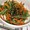 hozunyam's cooksnap of when they made 人参といんげんのポン酢辛子和え.
