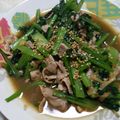 さやみm's cooksnap of when they made 小松菜と豚肉 オイスター煮.