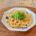 コムギ大好き's cooksnap of when they made 彼のお気に入り。蓮根と大葉の甘辛黒酢炒め.