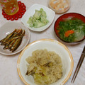もりひめ's cooksnap of when they made 舞茸とさつまいもの味噌炊き込みご飯.
