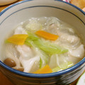 もこりこ's cooksnap of when they made ギョウザdeはるさめ中華スープ.