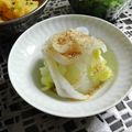 qyulove's cooksnap of when they made 白菜とイカのゴマ生姜ポン酢浸し.