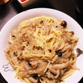 黒豆ダンス's cooksnap of when they made めんつゆで簡単！和風きのこ餡パスタ.