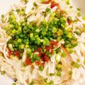 ラ・トマト's cooksnap of when they made 時短！ささみと梅肉の冷製パスタ風うどん！.