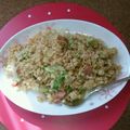 miyue's cooksnap of when they made ピリッとおいしい味噌チャーハン.
